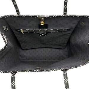 Louis Vuitton Monogram Cream Graffiti Neverfull Bag Rouge Giant Tote